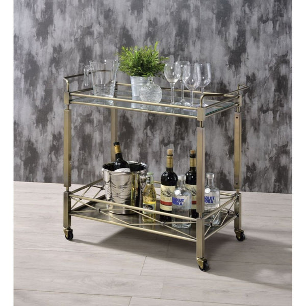 ACME Furniture Matiesen Serving Cart-Bar Cart-Wine Whiskey and Smoke