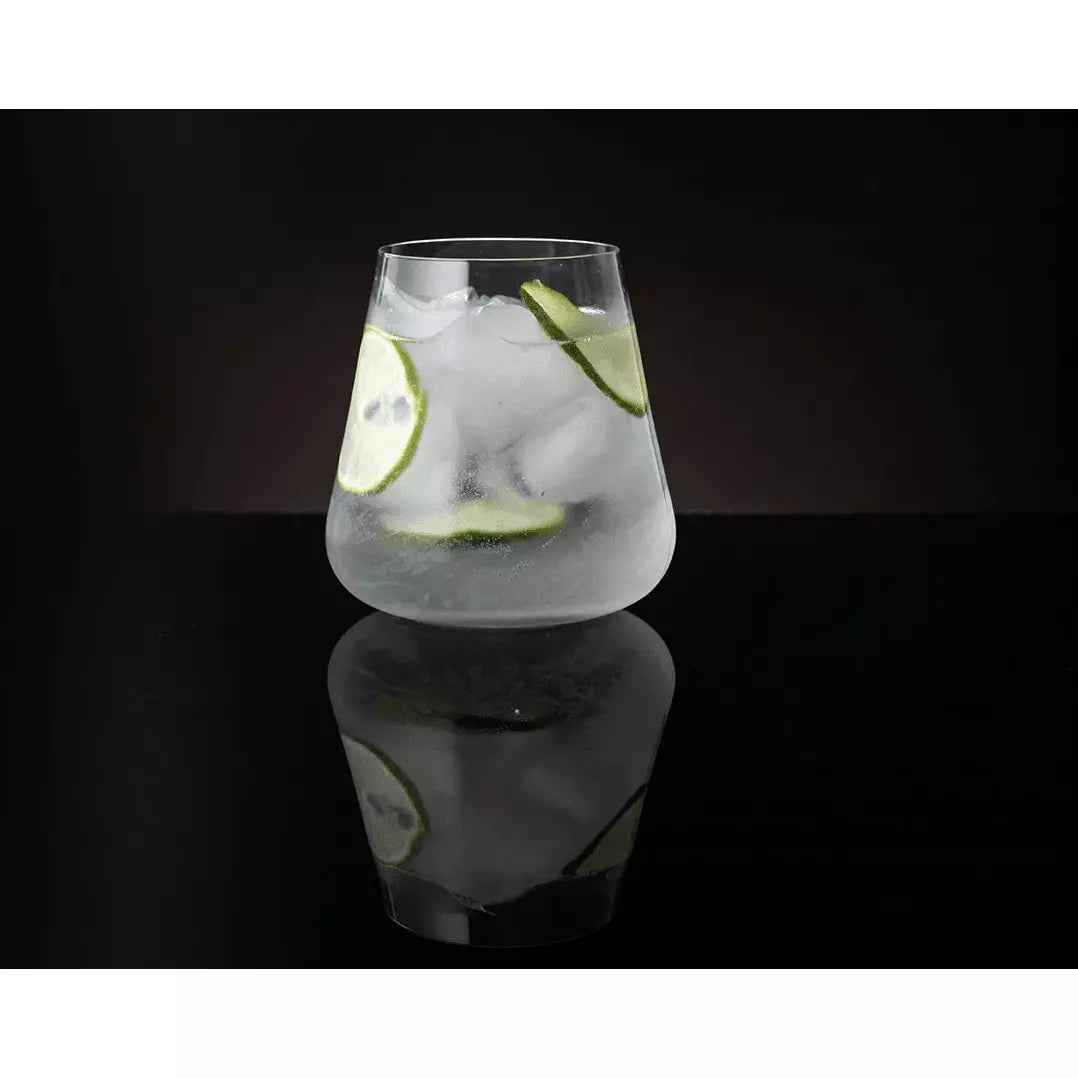 FlyWithWine DrinkArt Stemless Universal Wine Glass-FlyWithWine-Wine Whiskey and Smoke