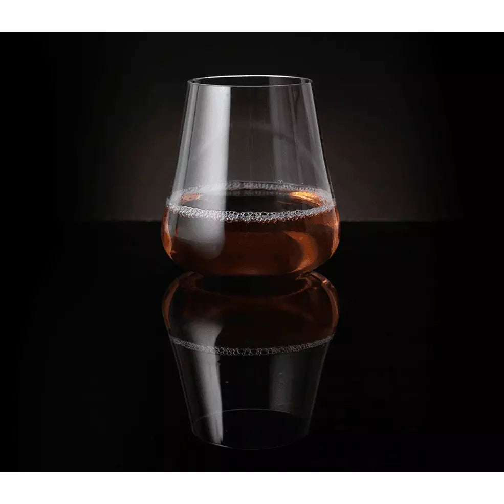 FlyWithWine DrinkArt Stemless Universal Wine Glass-FlyWithWine-Wine Whiskey and Smoke