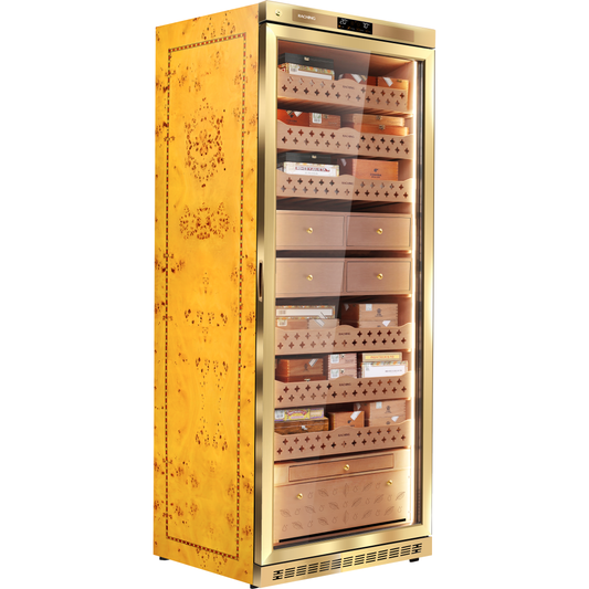 MON5800A Electric Cigar Humidor Cabinet Gold