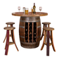 Napa East - Wine Barrel round Table Top Set Rack Base