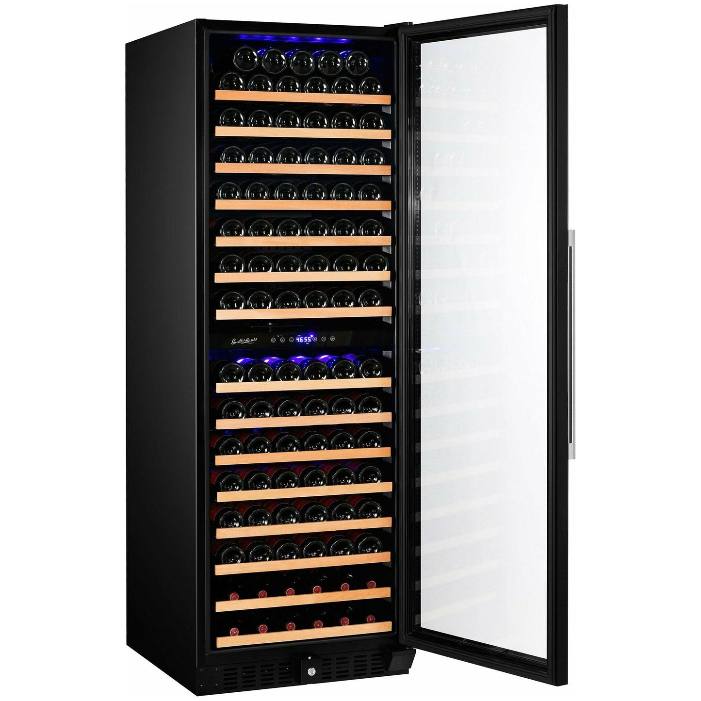 Smith & Hanks 166 Bottle Dual Zone Wine Cooler, Smoked Black Glass Door-Wine Fridges-Wine Whiskey and Smoke