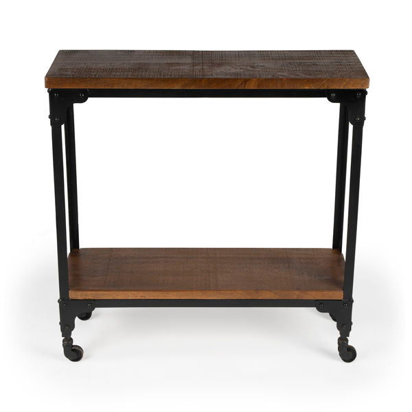 Butler Specialty Company Gandolf Industrial Chic Console Table Mountain Lodge 2873120-Bar Cart-Wine Whiskey and Smoke