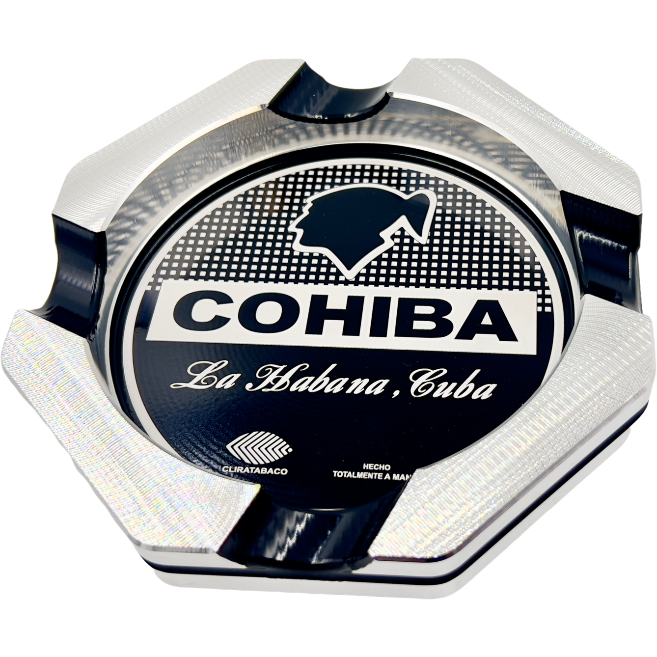 Cohiba Octagonal Four-Finger Cigar Ashtray Laser Engraved-The Cigar Ashtray-Wine Whiskey and Smoke