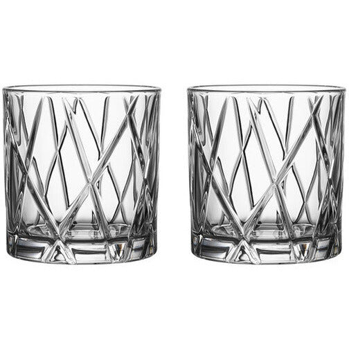 Orrefors City Double Old Fashioned - Set of 2-Orrefors-Wine Whiskey and Smoke