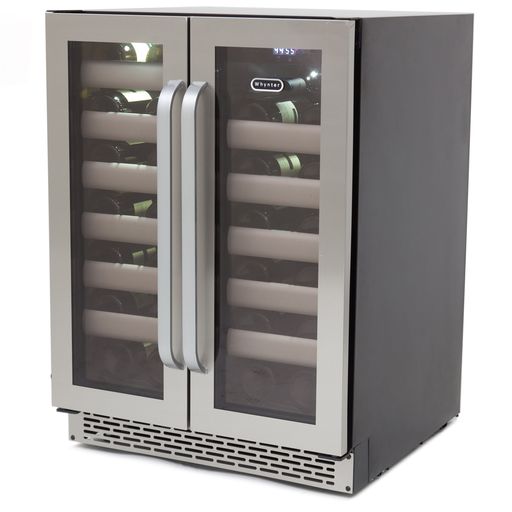 Whynter BWR-401DS Elite 40 Bottle Seamless Stainless Steel Door Dual Zone Built-in Wine Refrigerator-Whynter-Wine Whiskey and Smoke