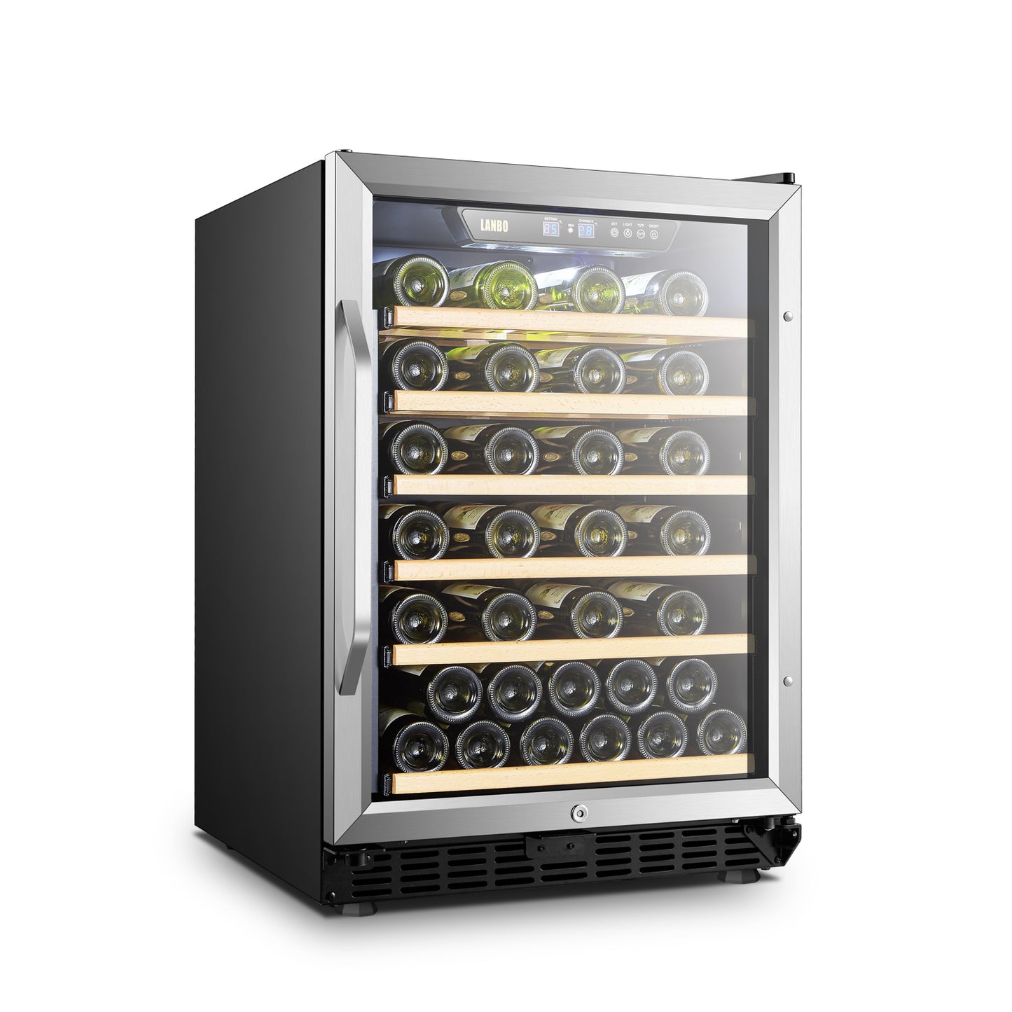 Lanbo LW52S â€“ (Built In or Freestanding) Compressor Wine Cooler, 52 Bottle Capacity-Wine Fridges-Wine Whiskey and Smoke