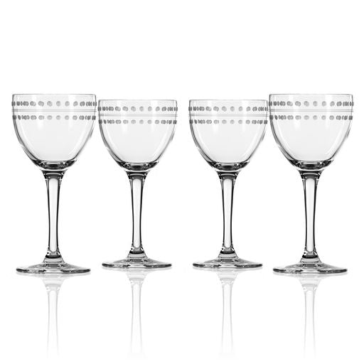 Mid-Century Modern 4.5oz Nick & Nora Cocktail Glass Set of 4-Rolf Glass-Wine Whiskey and Smoke