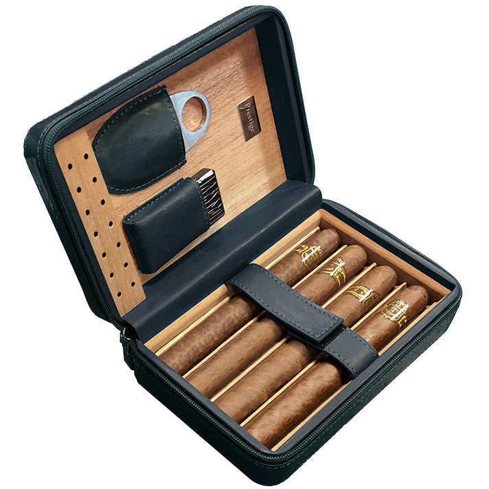 Prestige Import Group Manhattan Black Cigar Case-Prestige Import Group-Wine Whiskey and Smoke