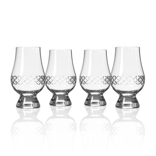 Diamond 6.75oz Scotch Glencairn Glass Set Of 4-Rolf Glass-Wine Whiskey and Smoke
