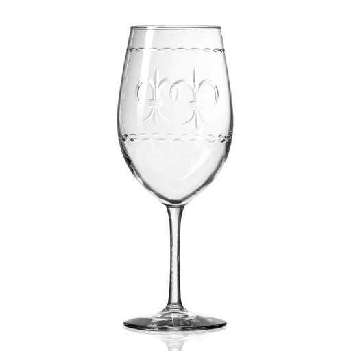 Rolf Glass Fleur De Lis 18oz All Purpose Wine Glass Set of 4-Barware-Wine Whiskey and Smoke
