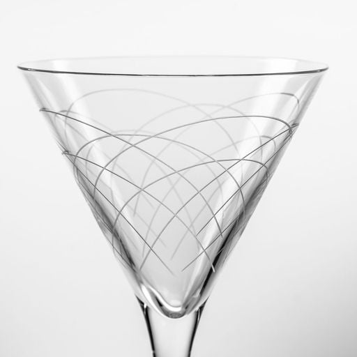 Rolf Glass Mid-Century Modern 7.5oz Martini Glass Set of 4-Barware-Wine Whiskey and Smoke