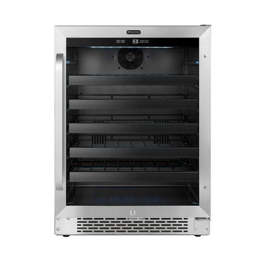 Whynter BWR-408SB 24 inch Built-In 46 Bottle Undercounter Stainless Steel Wine Refrigerator with Reversible Door, Digital Control, Lock, and Carbon Filter-Whynter-Wine Whiskey and Smoke