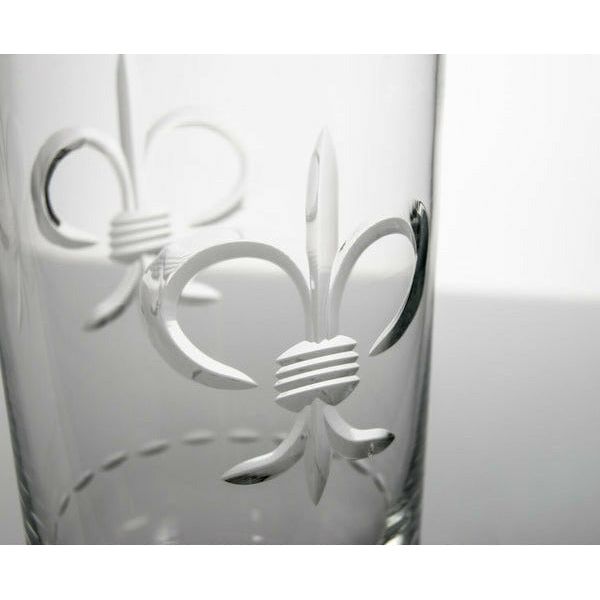 Fleur De Lis 15oz Highball Glass Set of 4-Rolf Glass-Wine Whiskey and Smoke