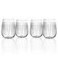 Rolf Glass Matchstick 17oz Stemless Wine Glass Set of 4-Barware-Wine Whiskey and Smoke