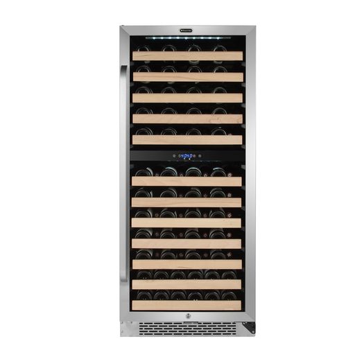 Whynter BWR-0922DZ/BWR-0922DZa 92 Bottle Built-in Stainless Steel Dual Zone Compressor Wine Refrigerator with Display Rack and LED display-Whynter-Wine Whiskey and Smoke