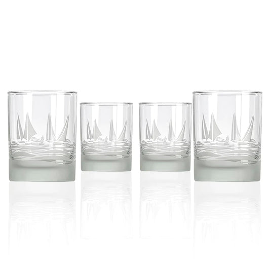 Rolf Glass Regatta 13 OZ Double Old Fashioned Glass Set of 4-Rolf Glass-Wine Whiskey and Smoke