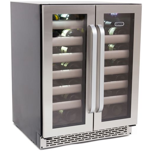 Whynter BWR-401DS Elite 40 Bottle Seamless Stainless Steel Door Dual Zone Built-in Wine Refrigerator-Whynter-Wine Whiskey and Smoke