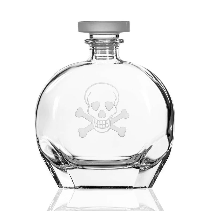 Rolf Glass Skull and Crossbones 23 OZ Whiskey Decanter-Rolf Glass-Wine Whiskey and Smoke