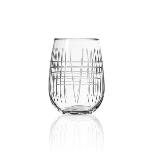 Rolf Glass Matchstick 17oz Stemless Wine Glass Set of 4-Barware-Wine Whiskey and Smoke