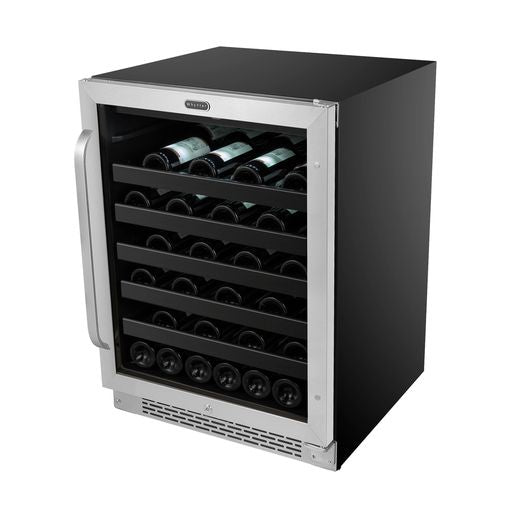 Whynter BWR-408SB 24 inch Built-In 46 Bottle Undercounter Stainless Steel Wine Refrigerator with Reversible Door, Digital Control, Lock, and Carbon Filter-Whynter-Wine Whiskey and Smoke