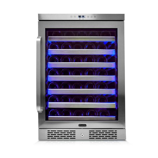 Whynter BWR-545XS Elite Spectrum Lightshow 54 Bottle Stainless Steel 24 inch Built-in Wine Refrigerator with Touch Controls and Lock-Whynter-Wine Whiskey and Smoke